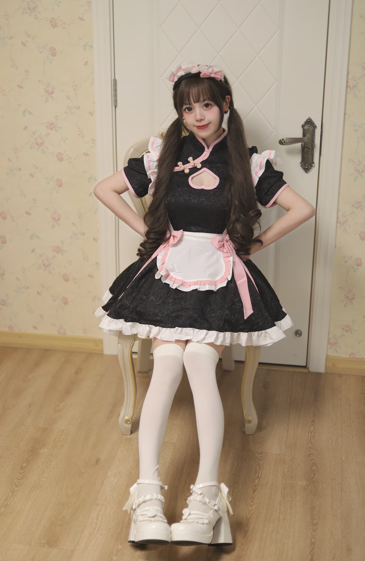 メイド服 チャイナ風優雅メイド服セット
