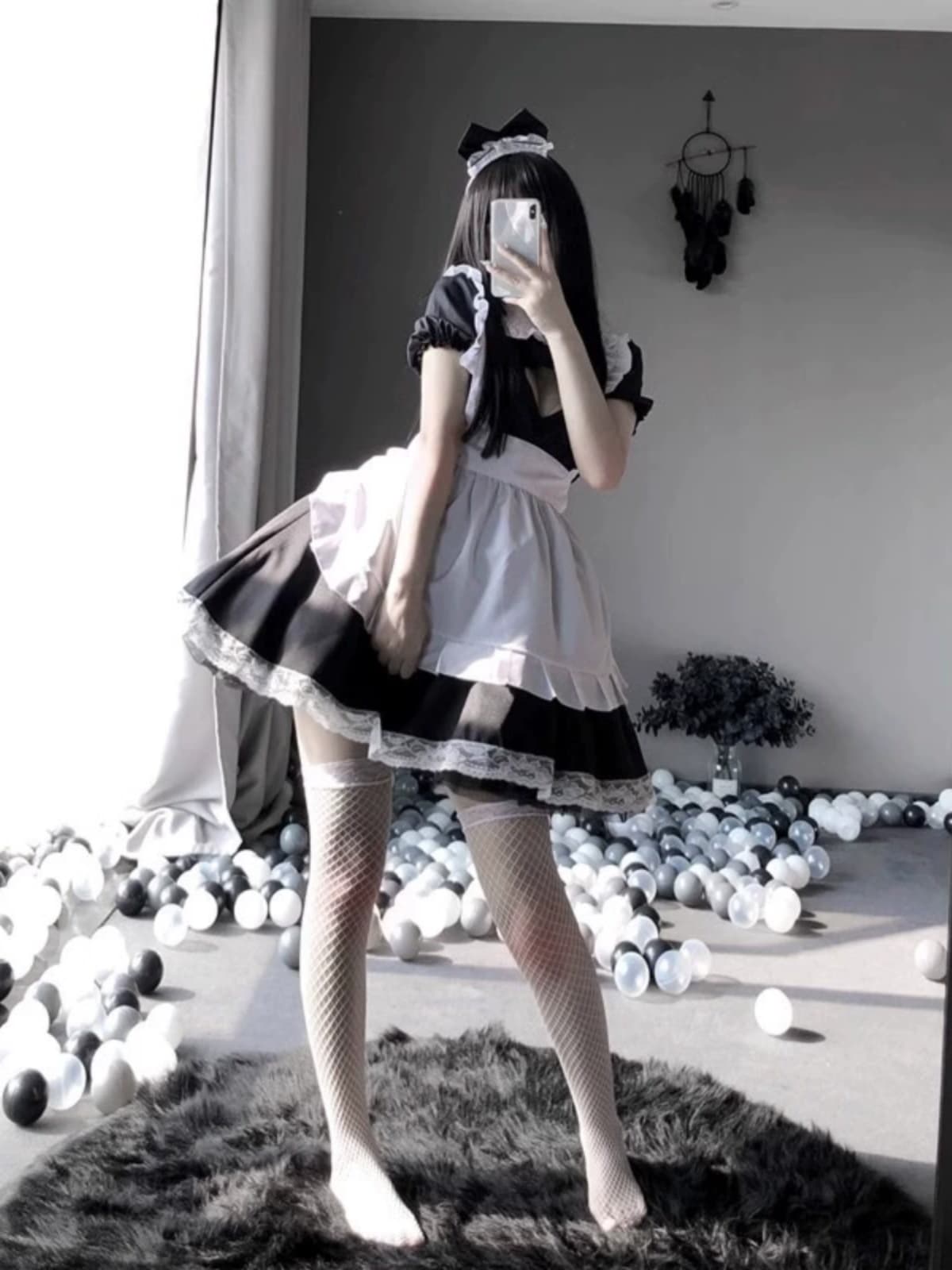 メイド服 メイド服 優雅なハートカットメイド衣装