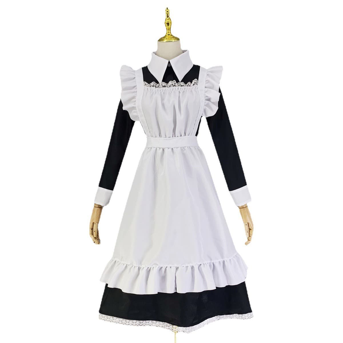 クラシックメイド服フリルエプロンセット