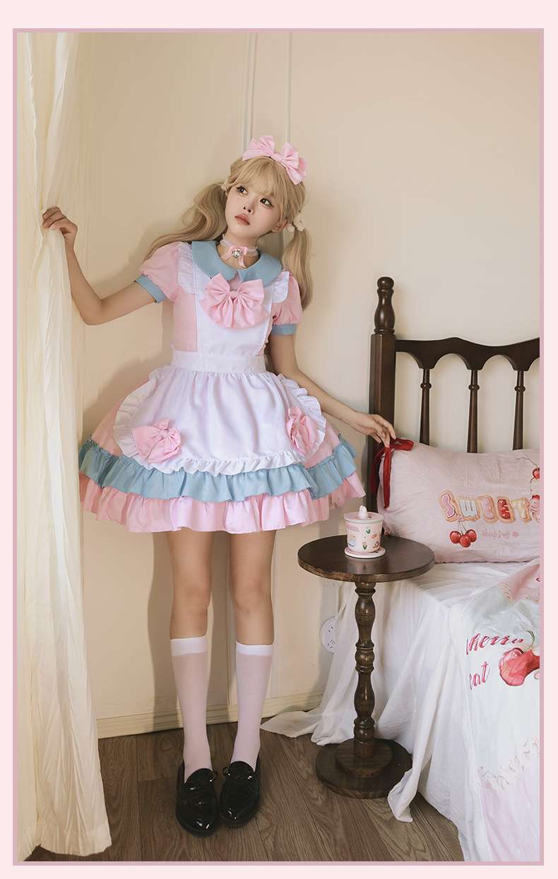 メイド服 ふんわりメイドリボンワンピース