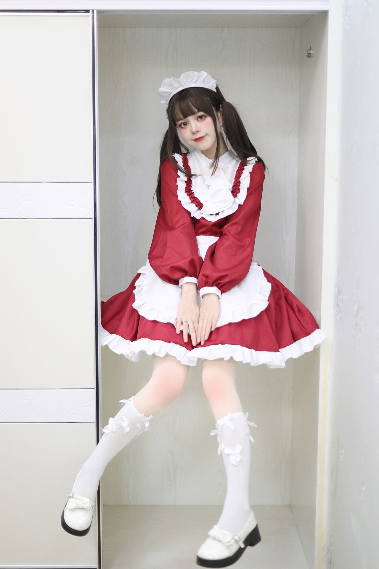 メイド服 ふんわりフリルメイドワンピース