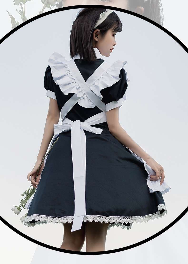 フリルメイド服ワンピース クラシカル