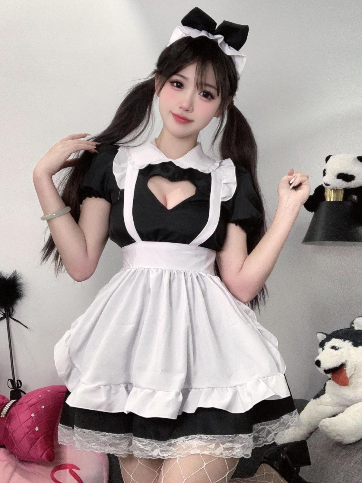 ハートカット メイド服 お嬢様スタイル