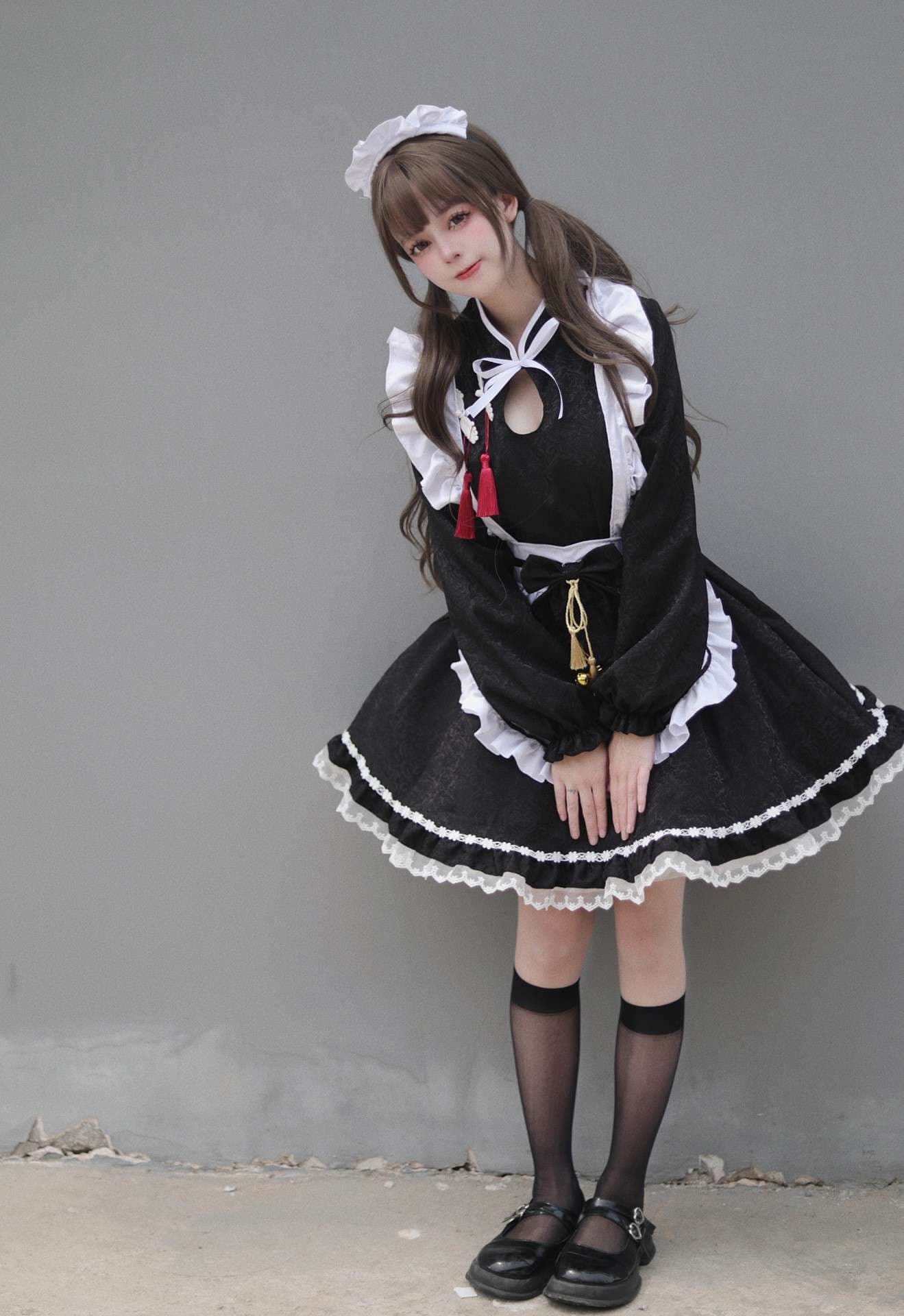 フリルたっぷりメイド服セット