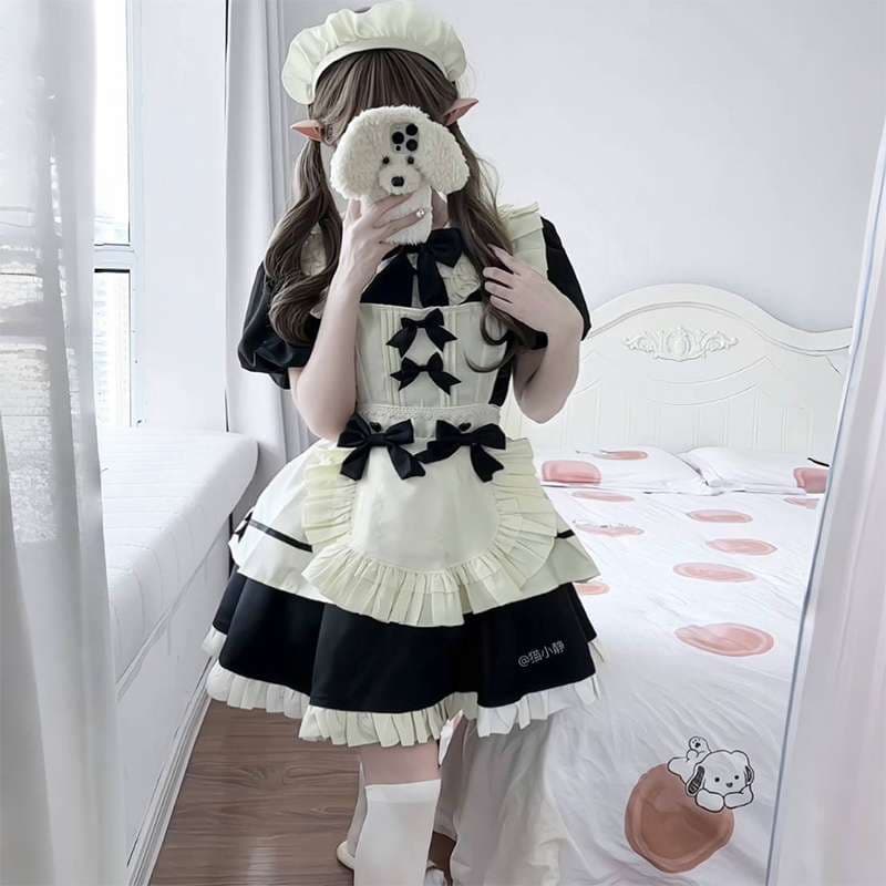 フリルたっぷりメイド服セット クラシカル