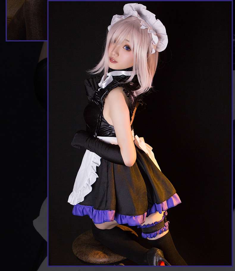メイド服 メイド風フリルエプロンドレス