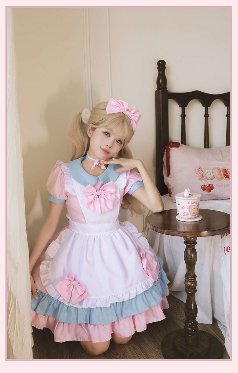 メイド服 ふんわりメイドリボンワンピース