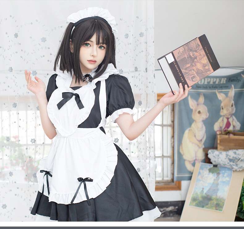 レトロ風メイド服ワンピース