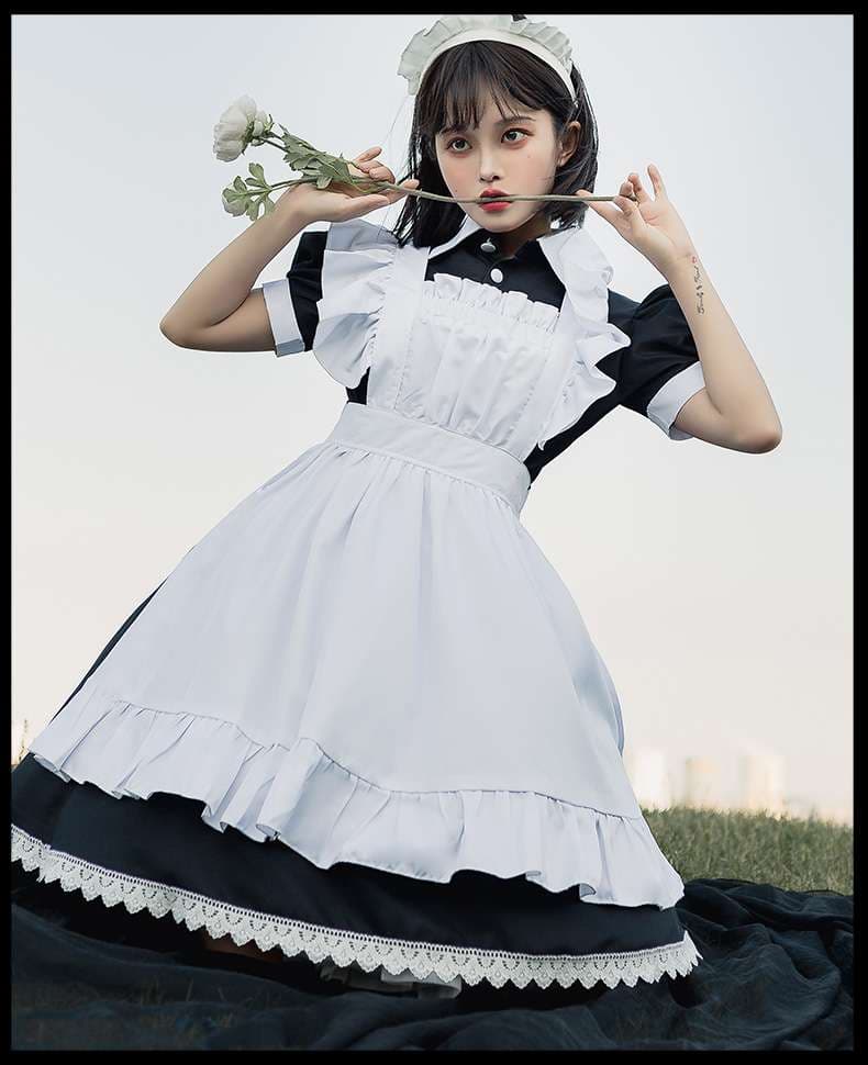 フリルメイド服ワンピース クラシカル