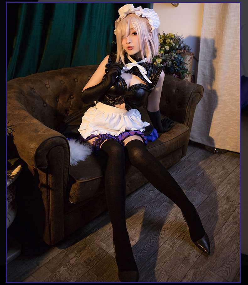 メイド服 メイド風フリルエプロンドレス
