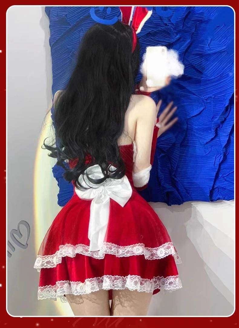 メイド服 うさ耳リボン付きメイドワンピース