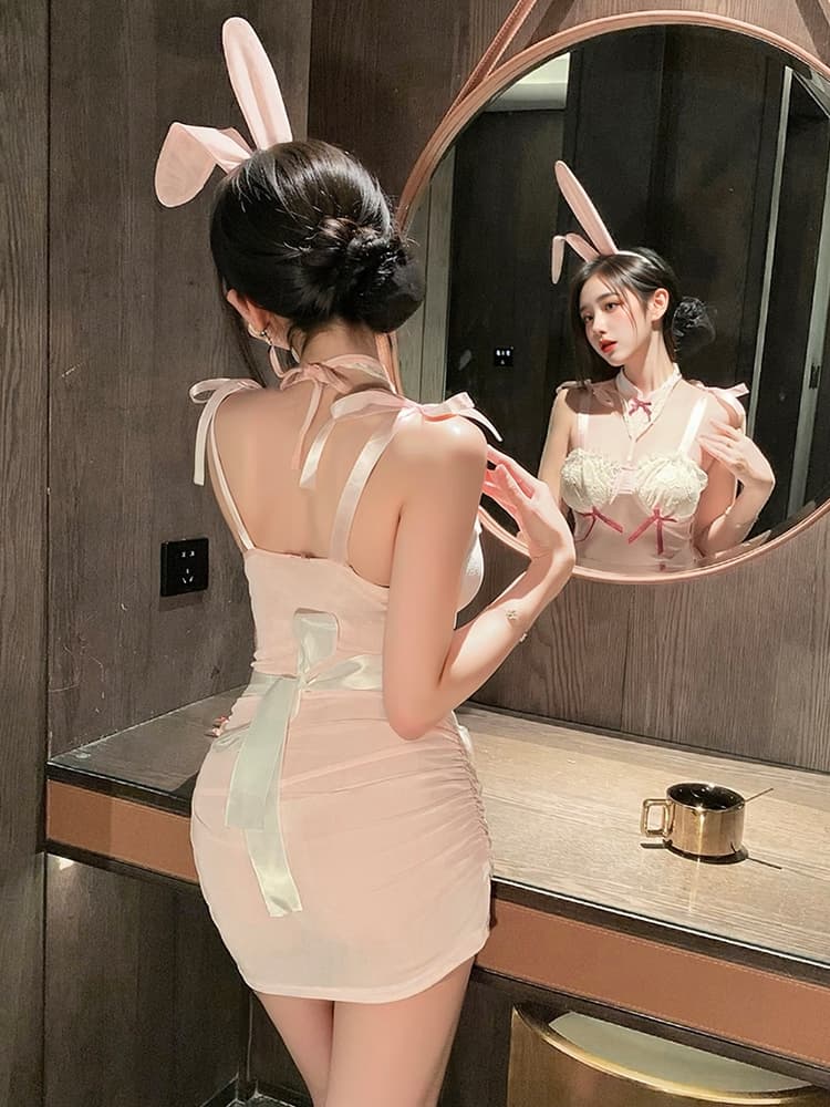 メイド服 メイド服 うさぎ風レースメイドドレス