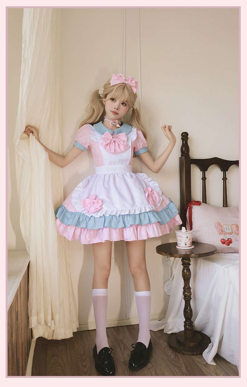 メイド服 ふんわりメイドリボンワンピース