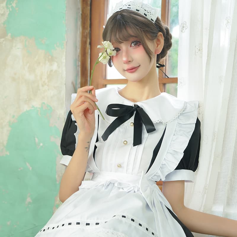 フリル付きメイド服 プリンセスライン　クラシカル