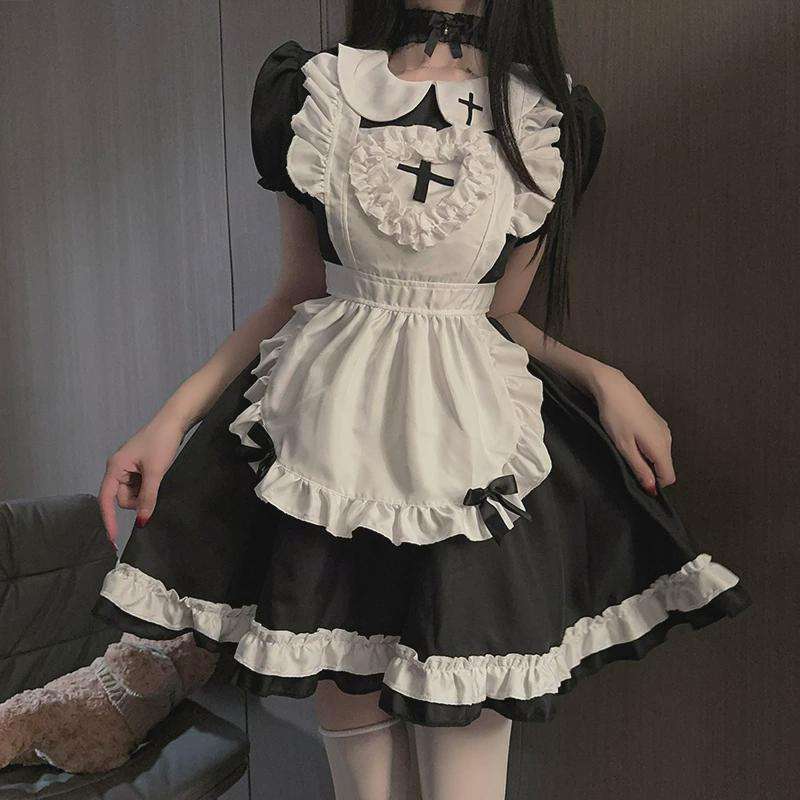 メイド服 ゴシック風フリルメイド衣装