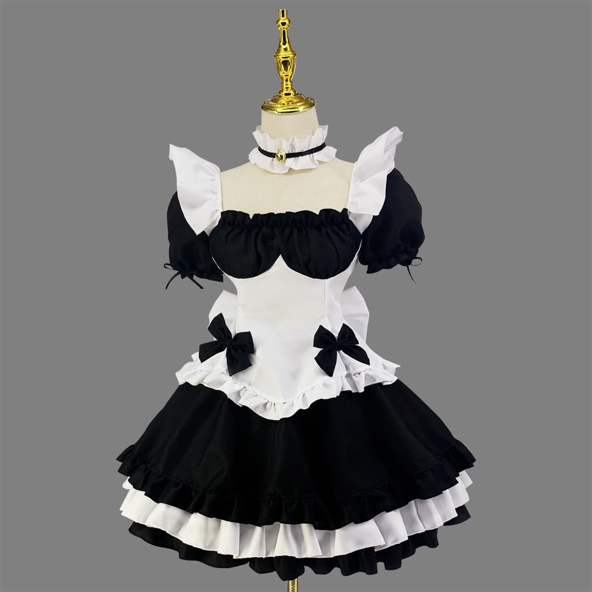 ふんわりメイド服リボンワンピース