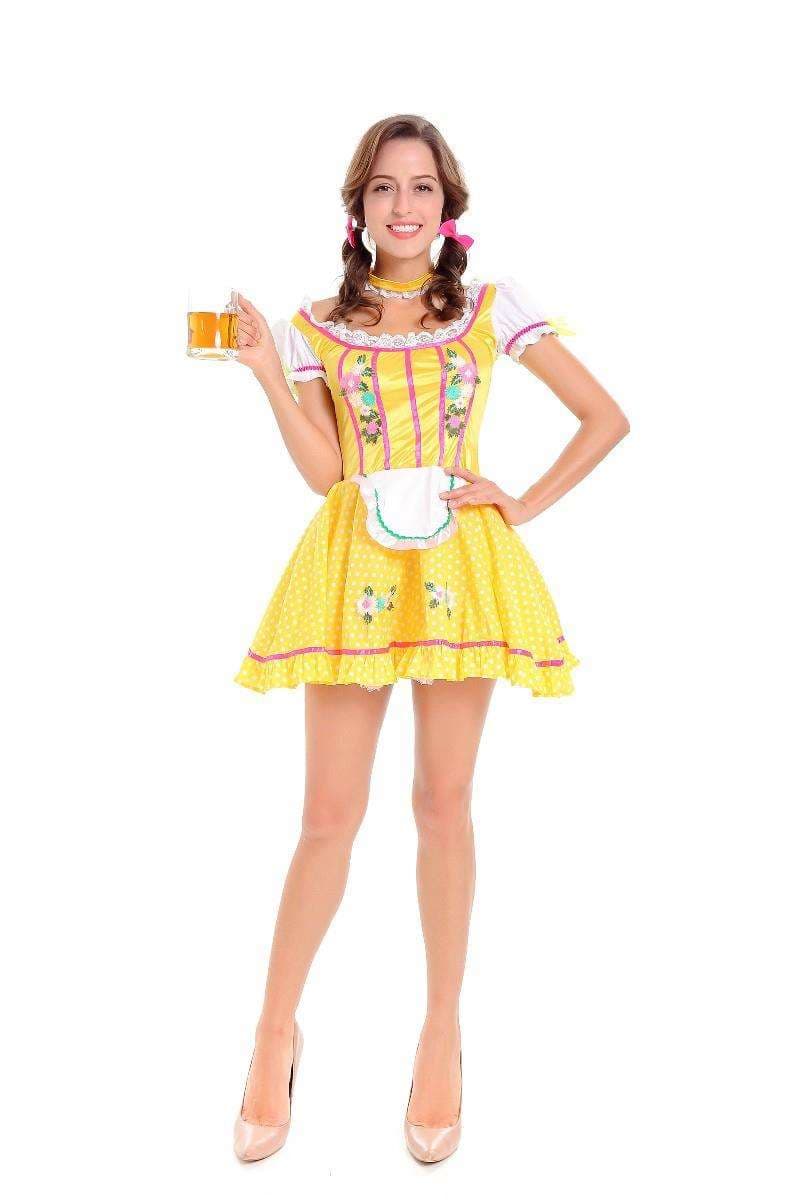 メイド服 ドーテッドフリルメイドワンピース