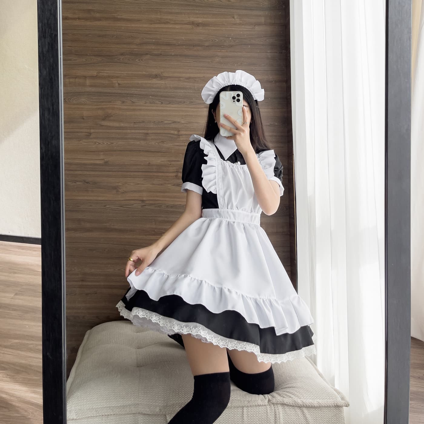 メイド服 伝統的フリルエプロンメイド衣装