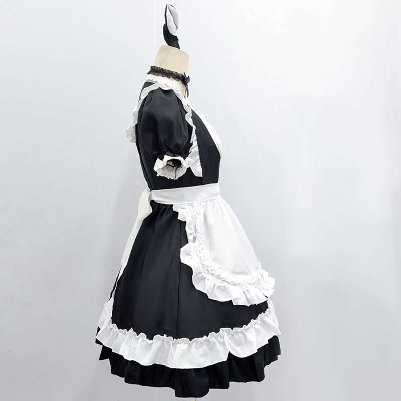 ふんわりフリルメイド服セット