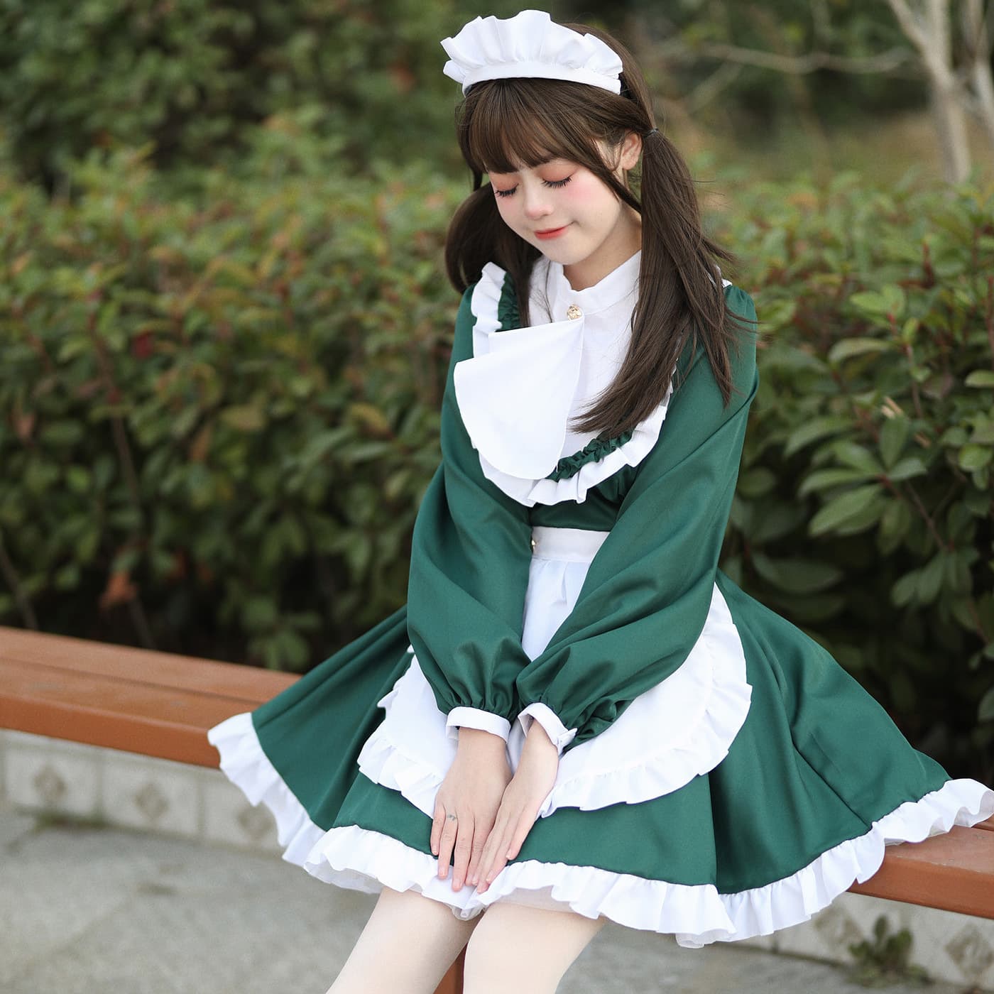 メイド服 ふんわりフリルメイドワンピース