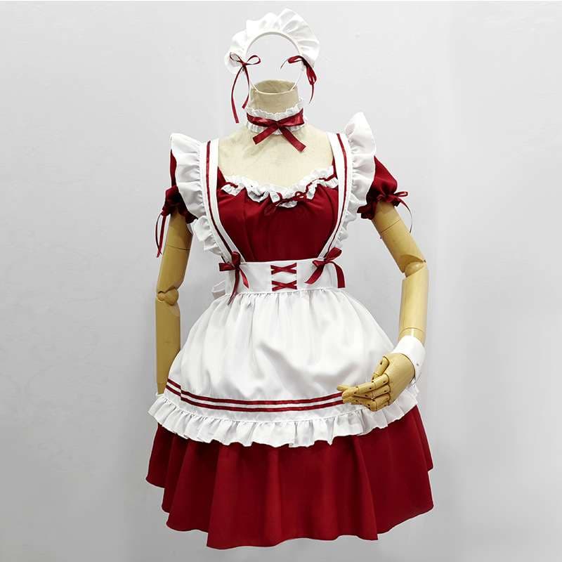 フリルたっぷりメイド服セット