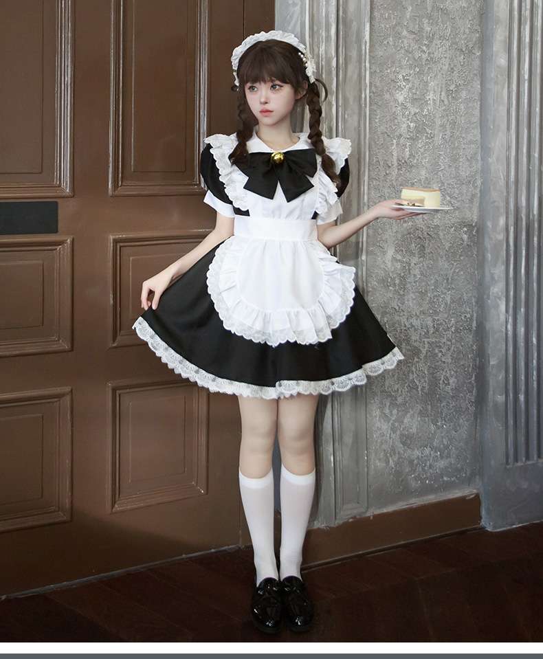 レトロ調フリルメイド服セット