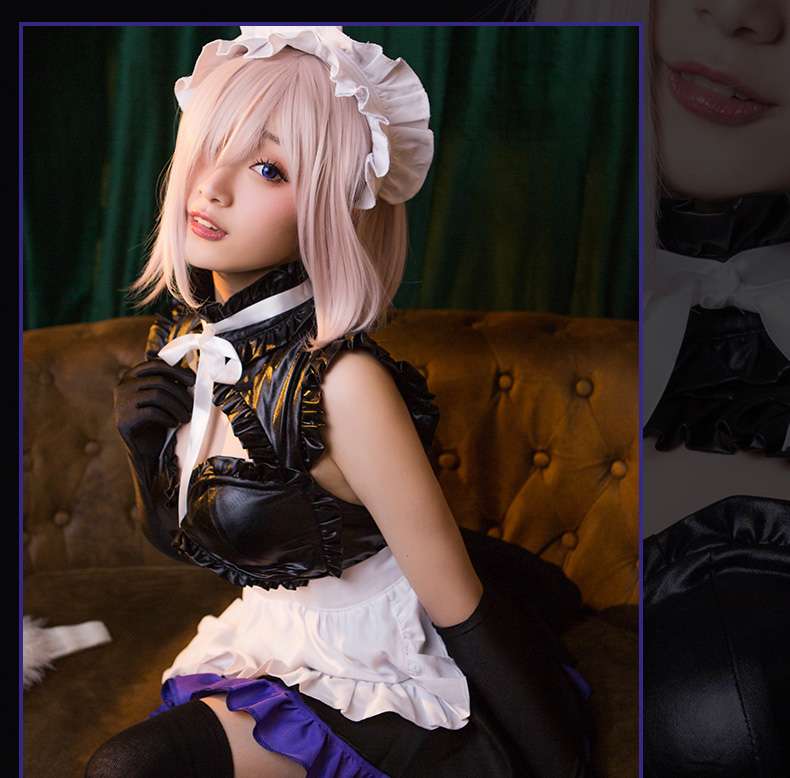 メイド服 メイド風フリルエプロンドレス