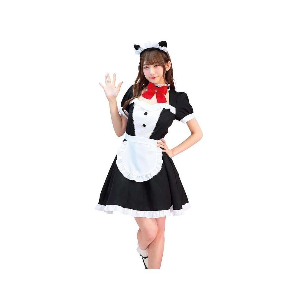 フリルいっぱい猫耳メイド服