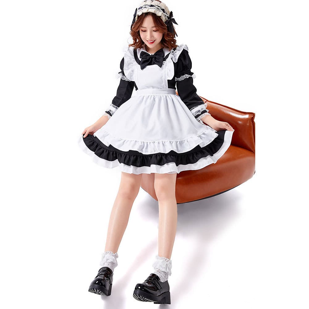 ふんわりメイド服フリルワンピース