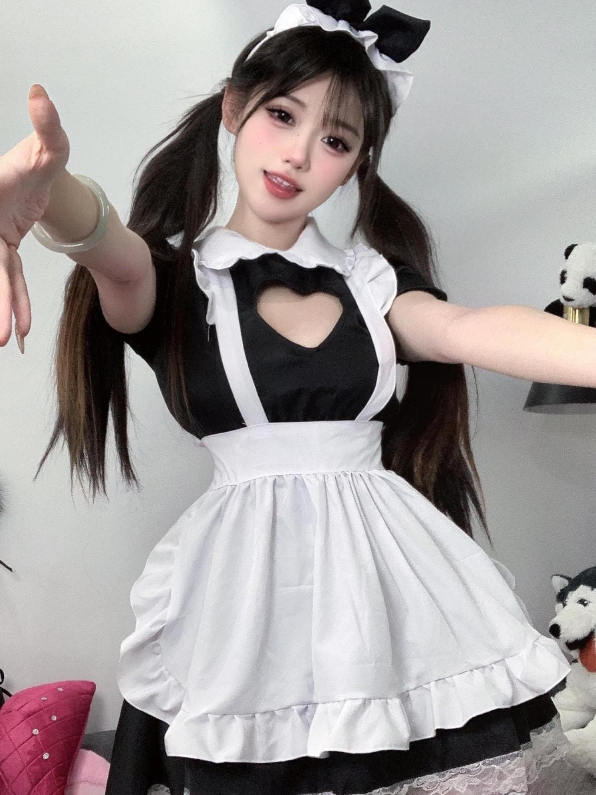 ハートカット メイド服 お嬢様スタイル