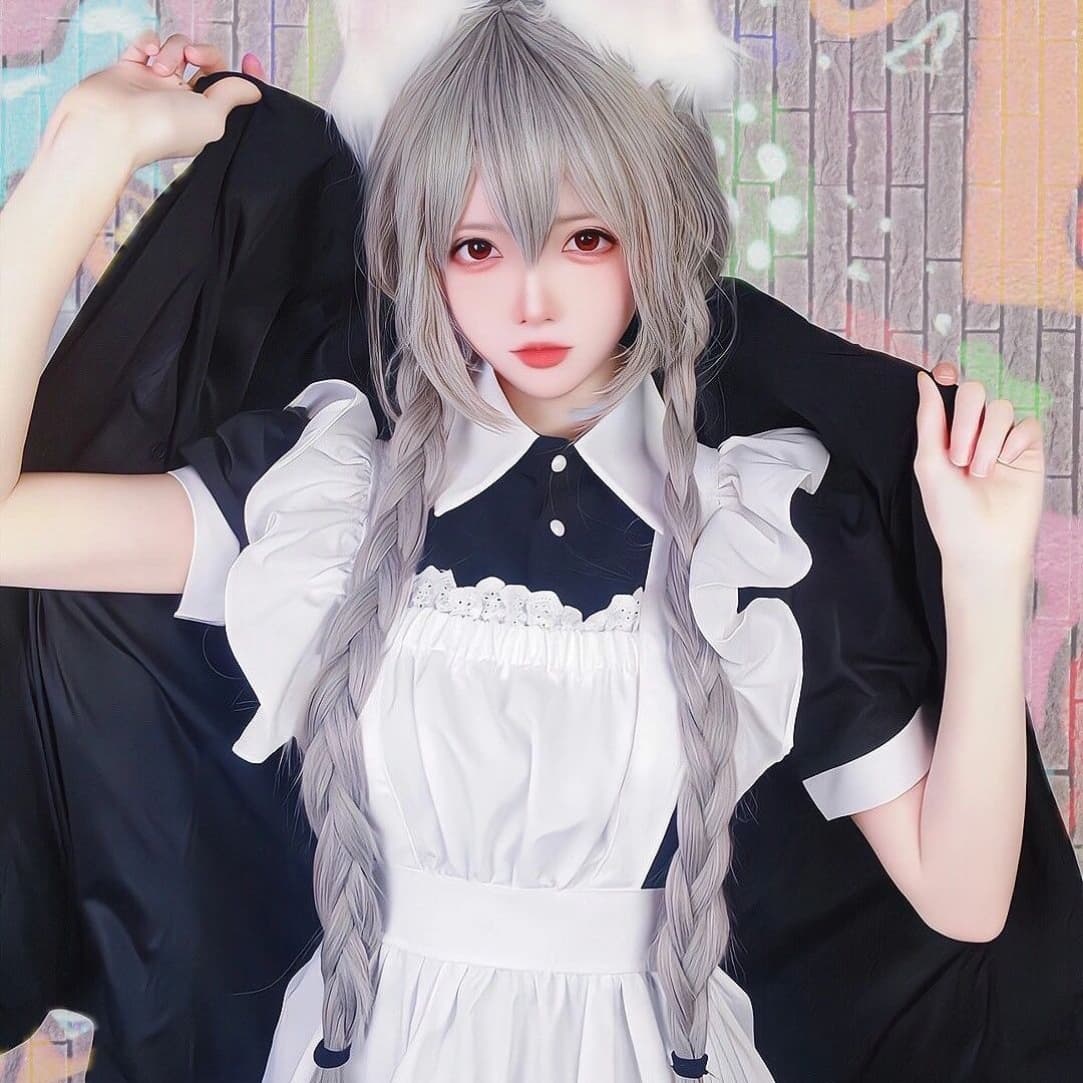 メイド服 メイド服 清楚優雅なフリル付きメイド衣装