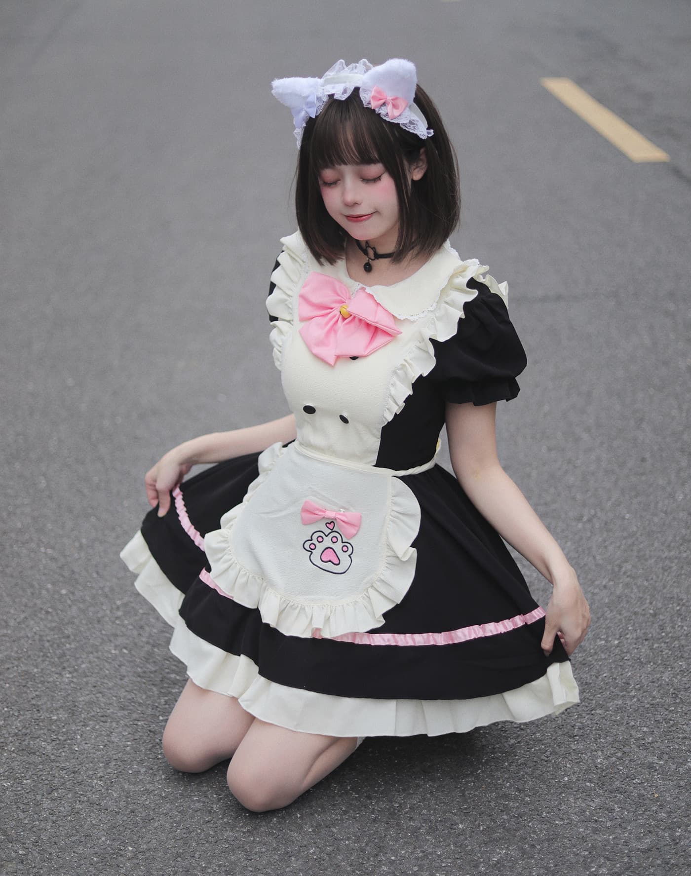 可愛い仔犬風ふんわりメイド服