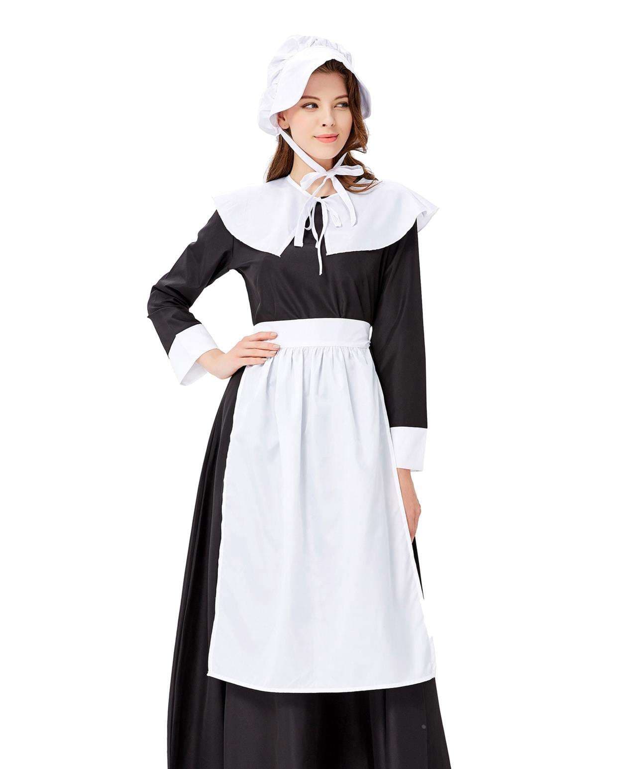 メイド服 清楚なメイド風ロングワンピース