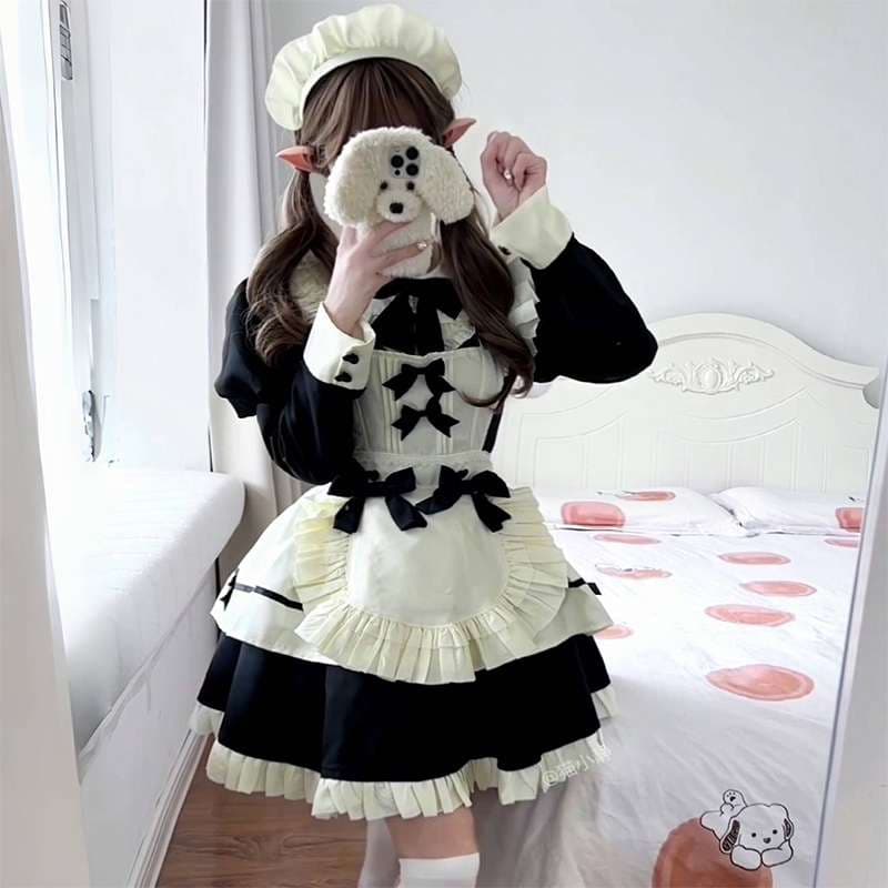 フリルたっぷりメイド服セット クラシカル