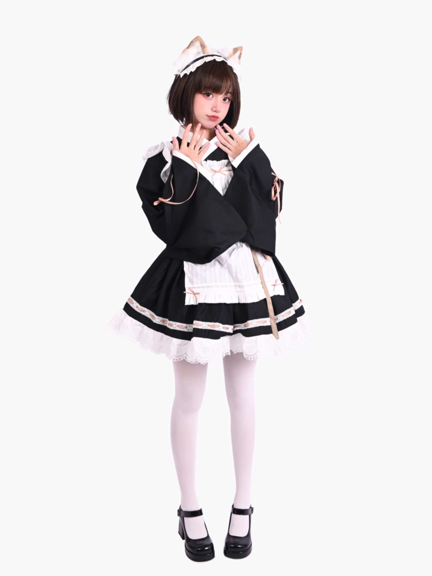 メイド服 和洋折衷メイド風ワンピース