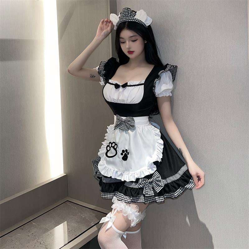 メイド服 猫耳フリルメイドコスチューム