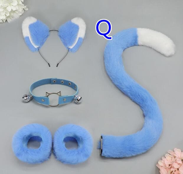 メイド服 猫耳チョーカー尻尾セット その他コスプレ用品