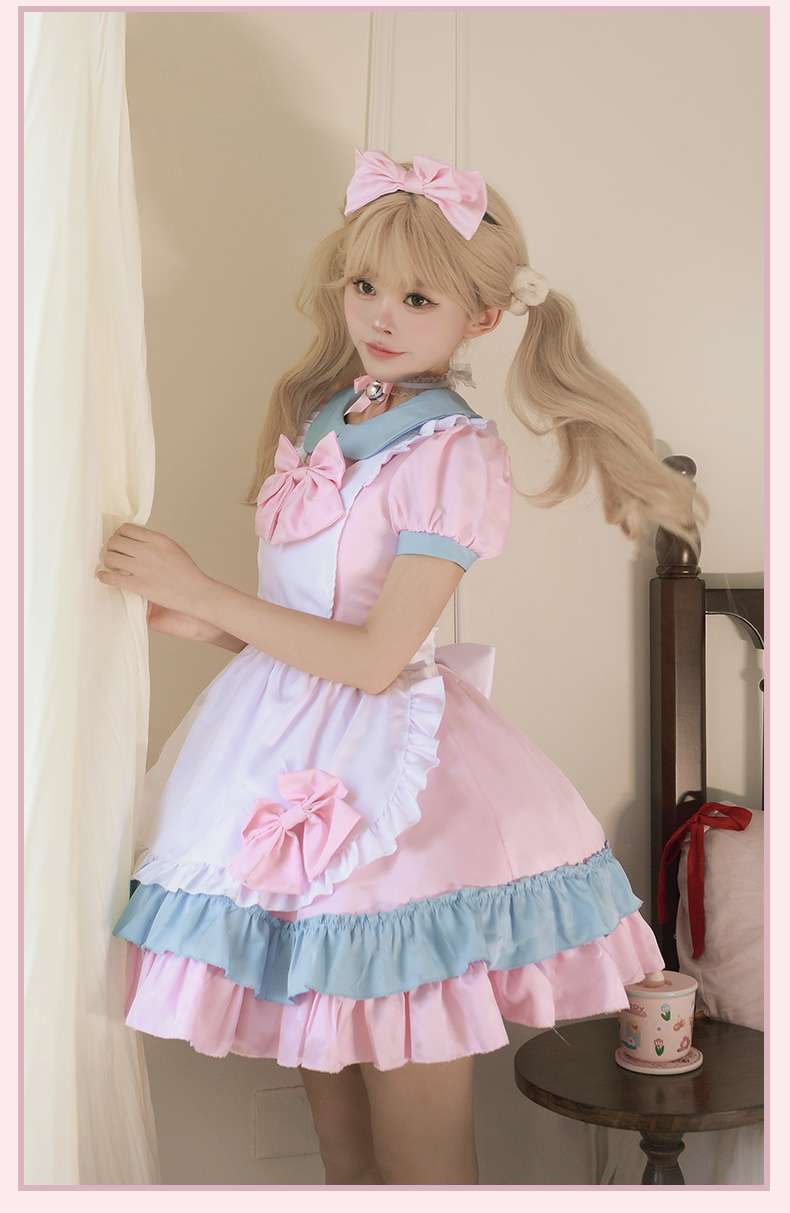 メイド服 ふんわりメイドリボンワンピース