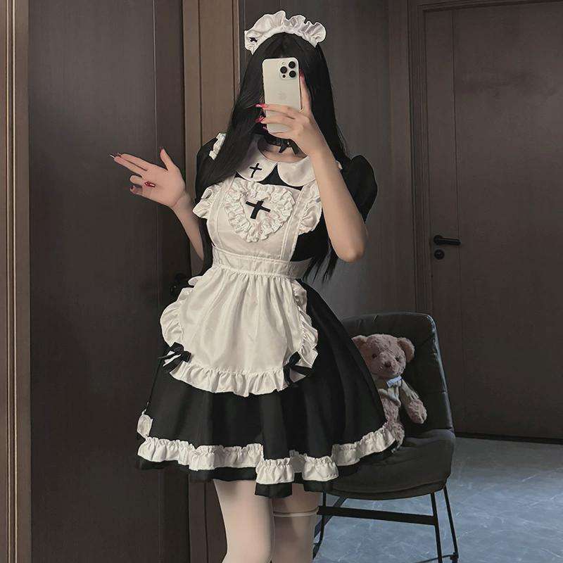 メイド服 ゴシック風フリルメイド衣装