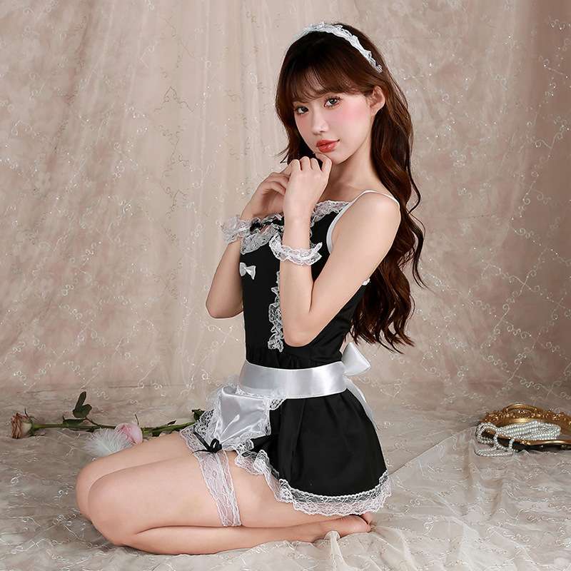 メイド服 レース装飾メイドコスチューム