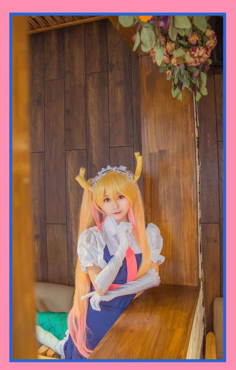 メイド服 メイドカフェ制服 フリル付きエプロンドレス