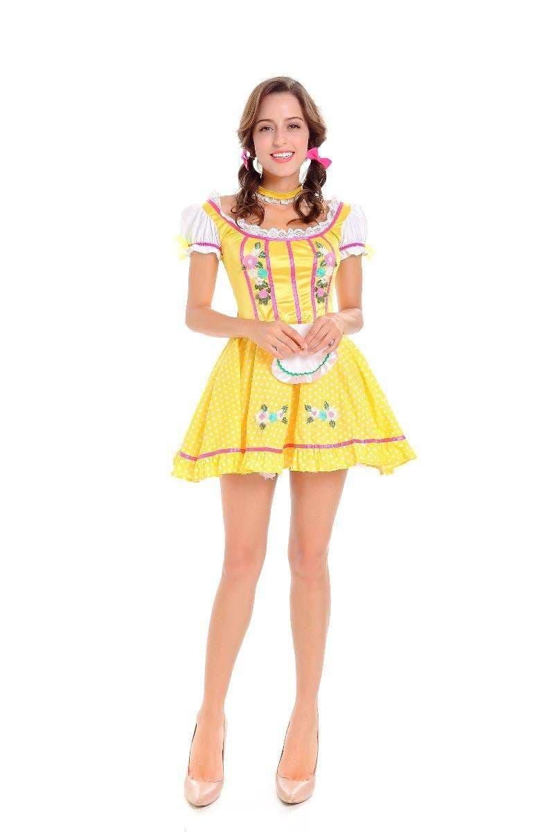 メイド服 ドーテッドフリルメイドワンピース