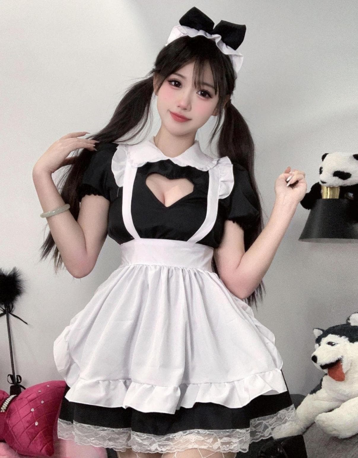 ハートカット メイド服 お嬢様スタイル