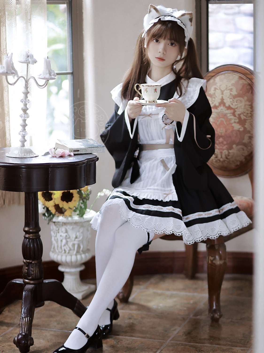 メイド服 和洋折衷メイド風ワンピース