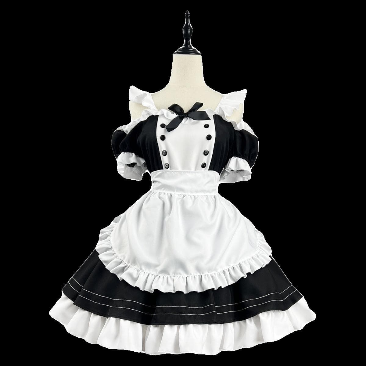 フリルたっぷりメイド服セット