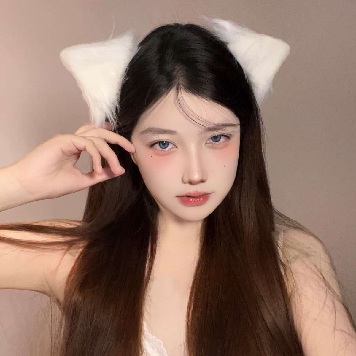 メイド服 ふわもこ猫耳カチューシャ