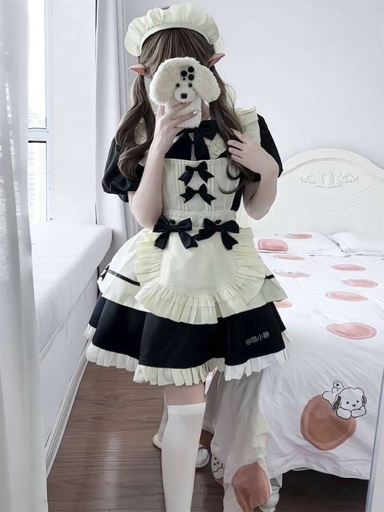 フリルたっぷりメイド服セット