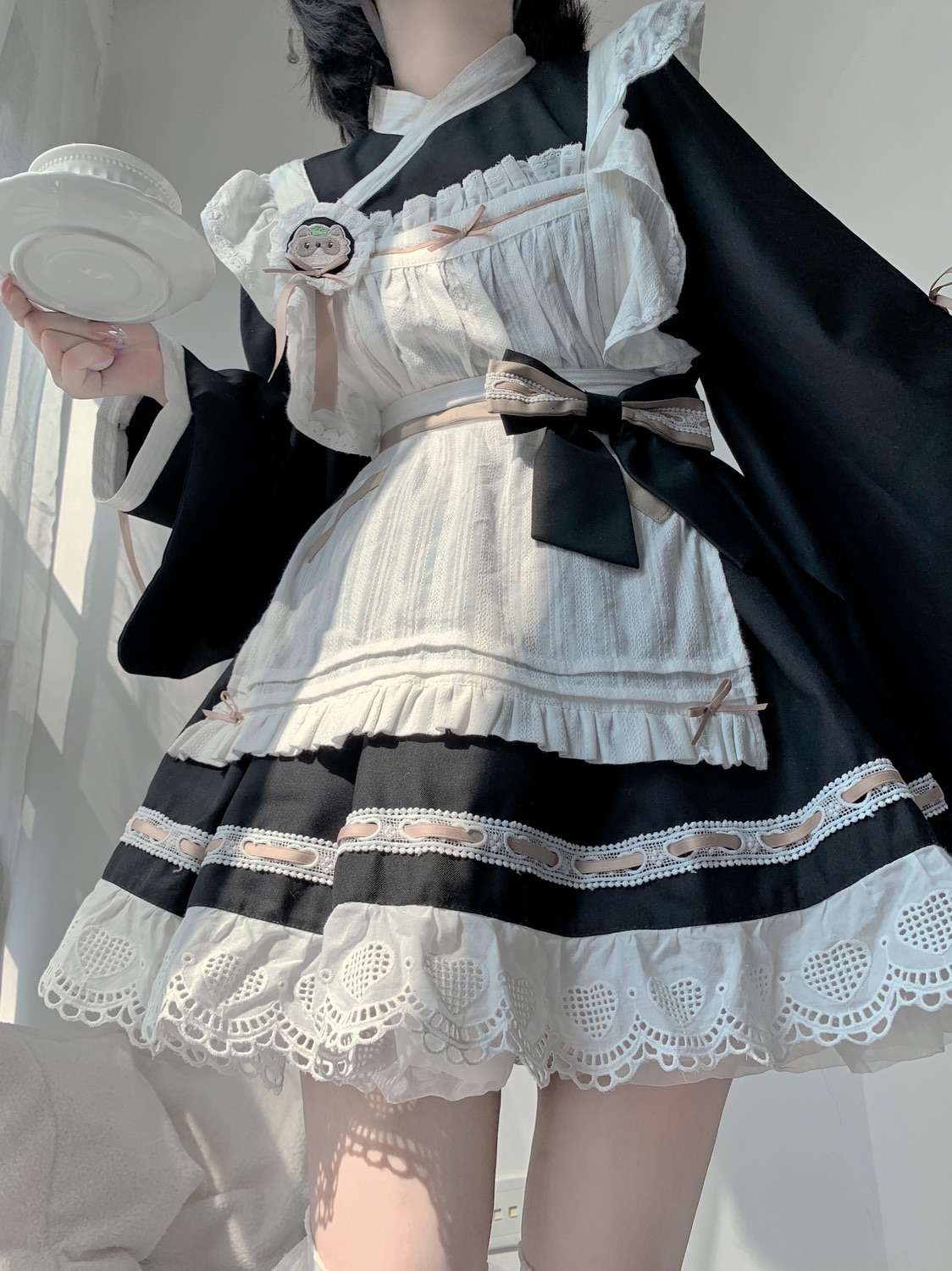 メイド服 和洋折衷メイド風ワンピース