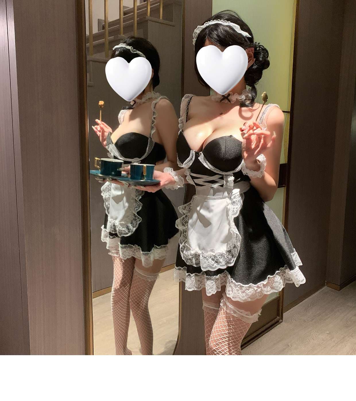 黒レースセンシュアルメイド服