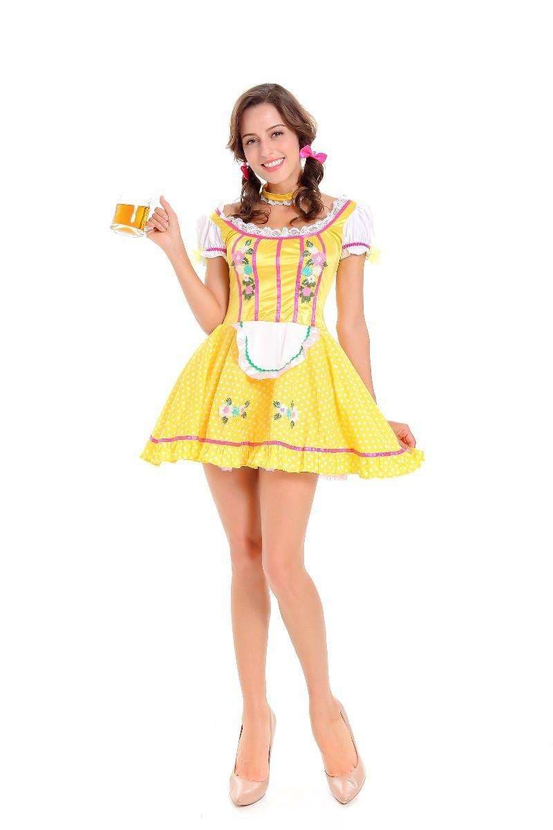 メイド服 ドーテッドフリルメイドワンピース